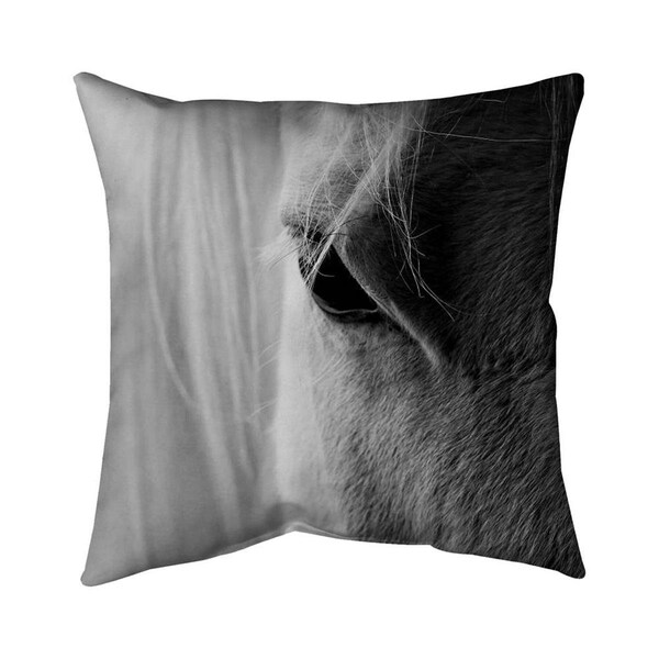 Begin Home Decor 26 x 26 in. The White Horse Eye-Double Sided Print Indoor Pillow - 5541-2626-PH16
