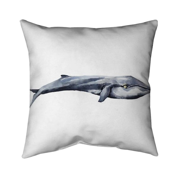 Fondo 26 x 26 in. Watercolor Whale-Double Sided Print Indoor Pillow - FO2801046