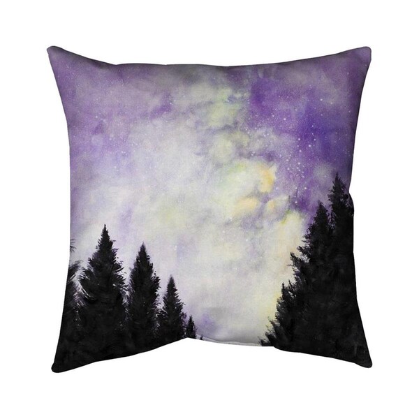 Fondo 20 x 20 in. Purple Starry Sky-Double Sided Print Indoor Pillow - FO2794530