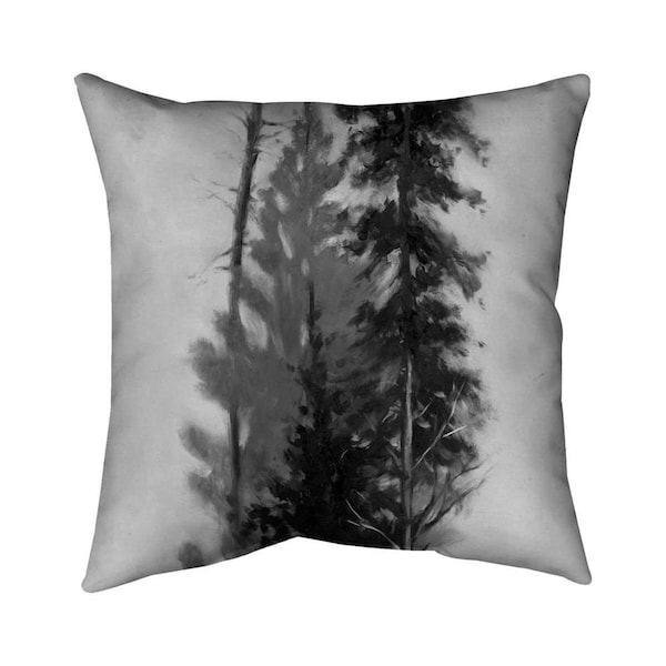 Begin Home Decor 20 x 20 in. Silhouette of Trees-Double Sided Print Indoor Pillow - 5541-2020-LA64