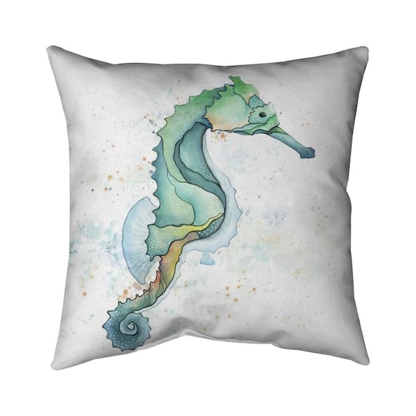Begin Home Decor 20 x 20 in. Sea Horse-Double Sided Print Indoor Pillow - 5541-2020-AN488
