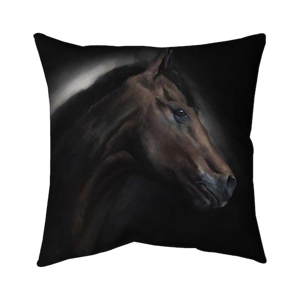 Fondo 26 x 26 in. Loneliness Horse-Double Sided Print Indoor Pillow - FO2796377
