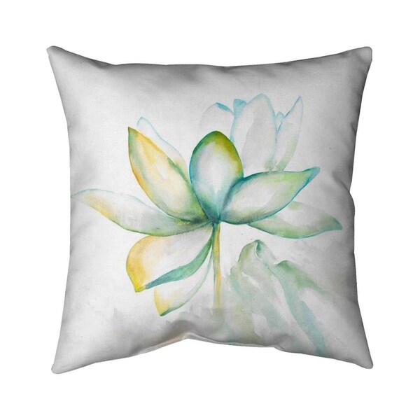 Fondo 20 x 20 in. Abstract Lotus Flower-Double Sided Print Indoor Pillow - FO2793711