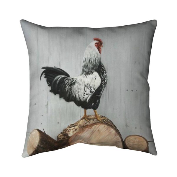 Fondo 20 x 20 in. Wyandotte Rooster-Double Sided Print Indoor Pillow - FO2796987