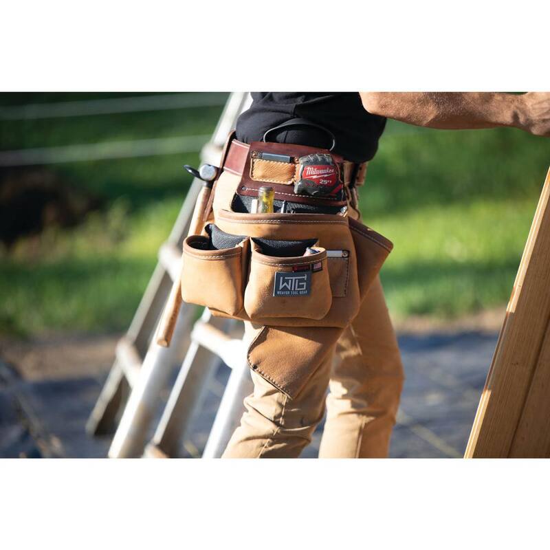 Weaver Tool Gear Leather Super Roofer Right Pouch Leather Brown - 85802-91-01