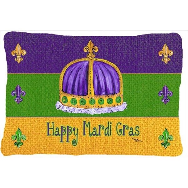 Carolines Treasures Carolines Treasures 8385PW1216 Mardi Gras Indoor & Outdoor Decorative Fabric Pillow - 12 x 16 in. - 8385PW1216