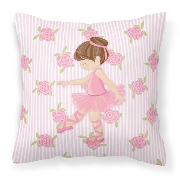 Jensendistributionservices Ballerina Brunette Point Fabric Decorative Pillow - 18 x 3 x 18 in. - MI2550695