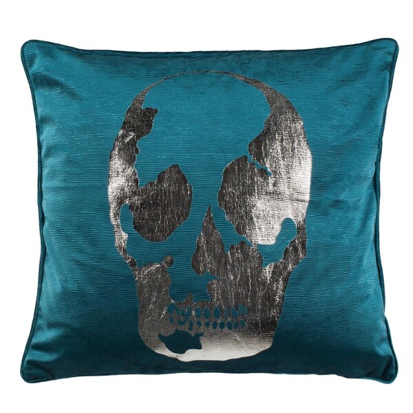 Safavieh 20 x 20 in. Romey Skull Pillow, Green - PLS7062A-2020