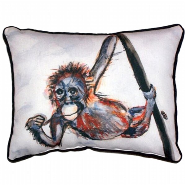 Betsy Drake Monkey Extra Large Zippered Pillow - 20 x 24 in. - ZP436