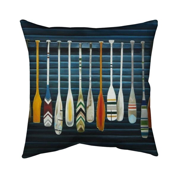 Begin Home Decor 20 x 20 in. Paddles-Double Sided Print Indoor Pillow - 5541-2020-SP63