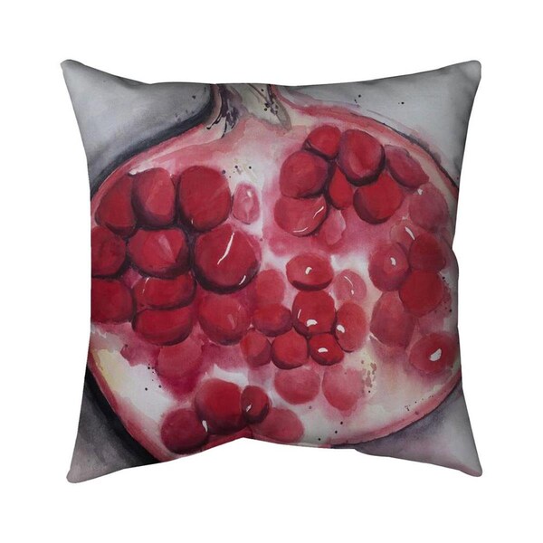 Fondo 20 x 20 in. Open Pomegranate-Double Sided Print Indoor Pillow - FO2772603