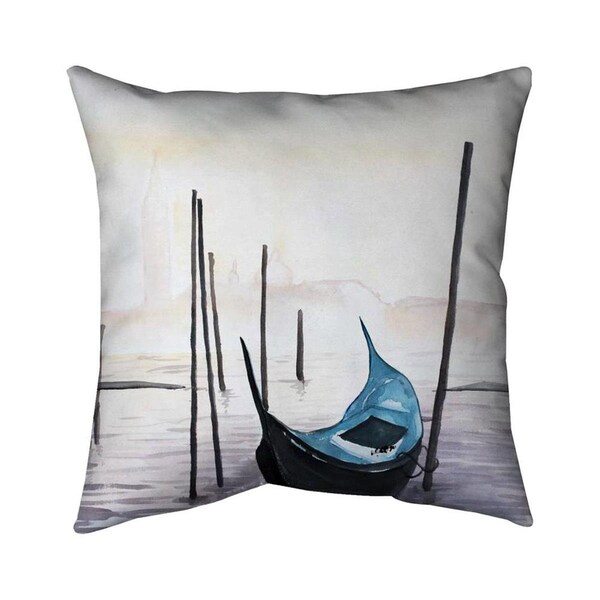 Fondo 20 x 20 in. Gondola In Venice-Double Sided Print Indoor Pillow - FO2791705