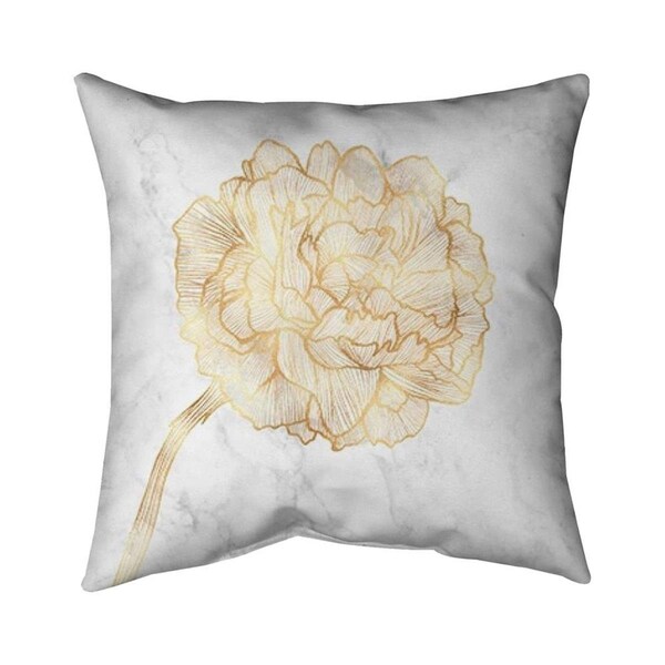Fondo 26 x 26 in. Golden Peony-Double Sided Print Indoor Pillow - FO2794580