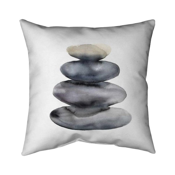 Fondo 20 x 20 in. Four Hot Stones-Double Sided Print Indoor Pillow - FO2792762