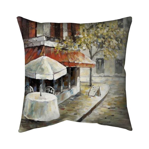 Fondo 26 x 26 in. Deserted & Sunny Street-Double Sided Print Indoor Pillow - FO2794594