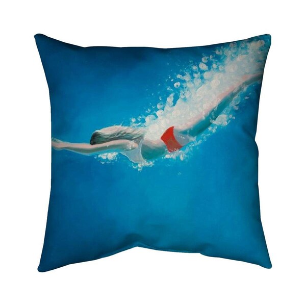 Begin Home Decor 20 x 20 in. Diving Jump-Double Sided Print Indoor Pillow - 5541-2020-FI63