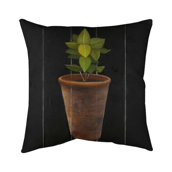 Fondo 26 x 26 in. Plant of Bay Leaves-Double Sided Print Indoor Pillow - FO2780023