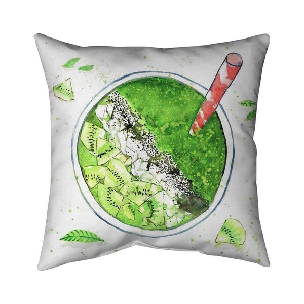 Fondo 26 x 26 in. Green Smoothie-Double Sided Print Indoor Pillow - FO3328826