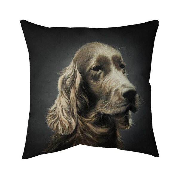 Begin Home Decor 20 x 20 in. Field Spaniel-Double Sided Print Indoor Pillow - 5541-2020-AN490