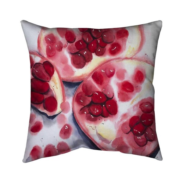 Fondo 26 x 26 in. Pomegranate Pieces-Double Sided Print Indoor Pillow - FO2773856