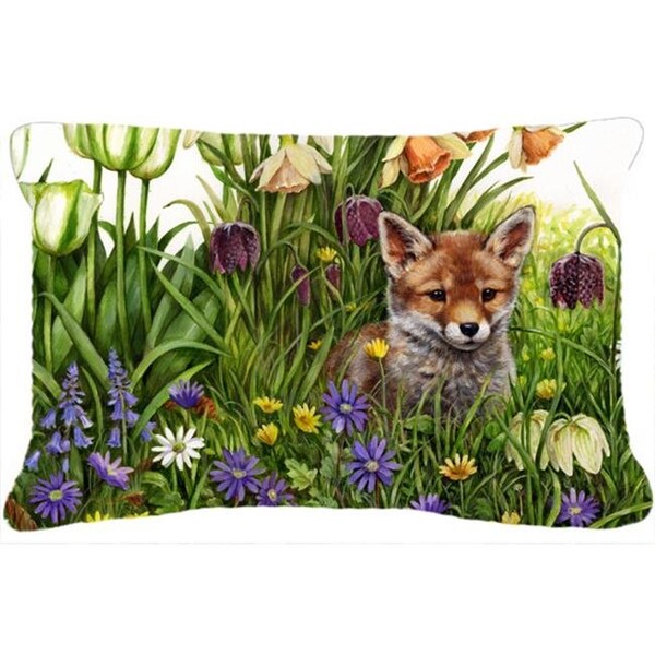 Carolines Treasures Carolines Treasures CDCO0464PW1216 April Fox by Debbie Cook Fabric Decorative Pillow - CDCO0464PW1216