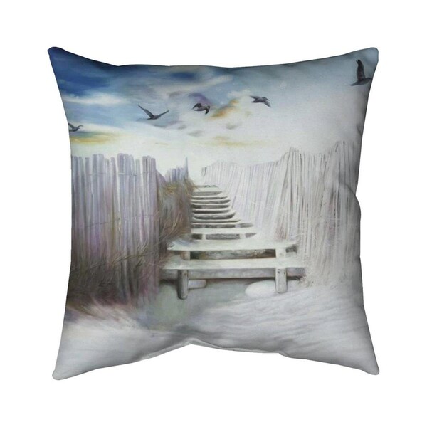 Begin Home Decor 20 x 20 in. Break At The Beach-Double Sided Print Indoor Pillow - 5541-2020-CO141