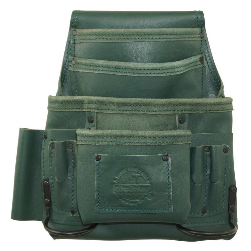Graintex 10-Pocket Leather Top Grain Nail and Tool Pouch - ST2095
