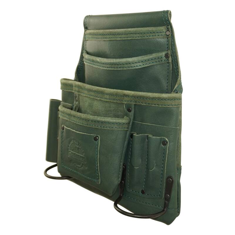 Graintex 10-Pocket Leather Top Grain Nail and Tool Pouch - ST2095