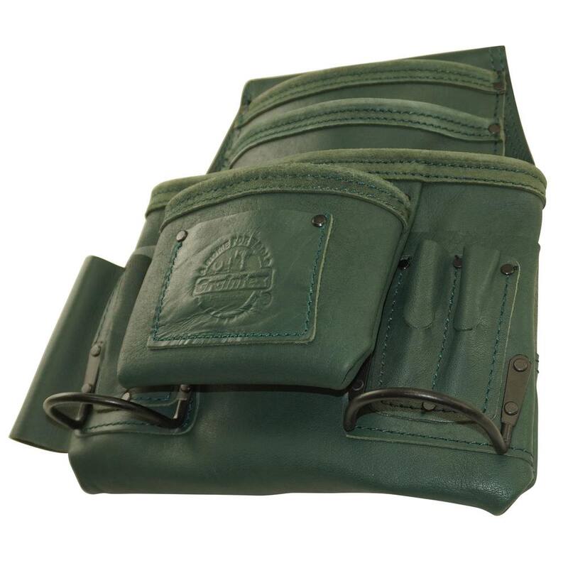 Graintex 10-Pocket Leather Top Grain Nail and Tool Pouch - ST2095