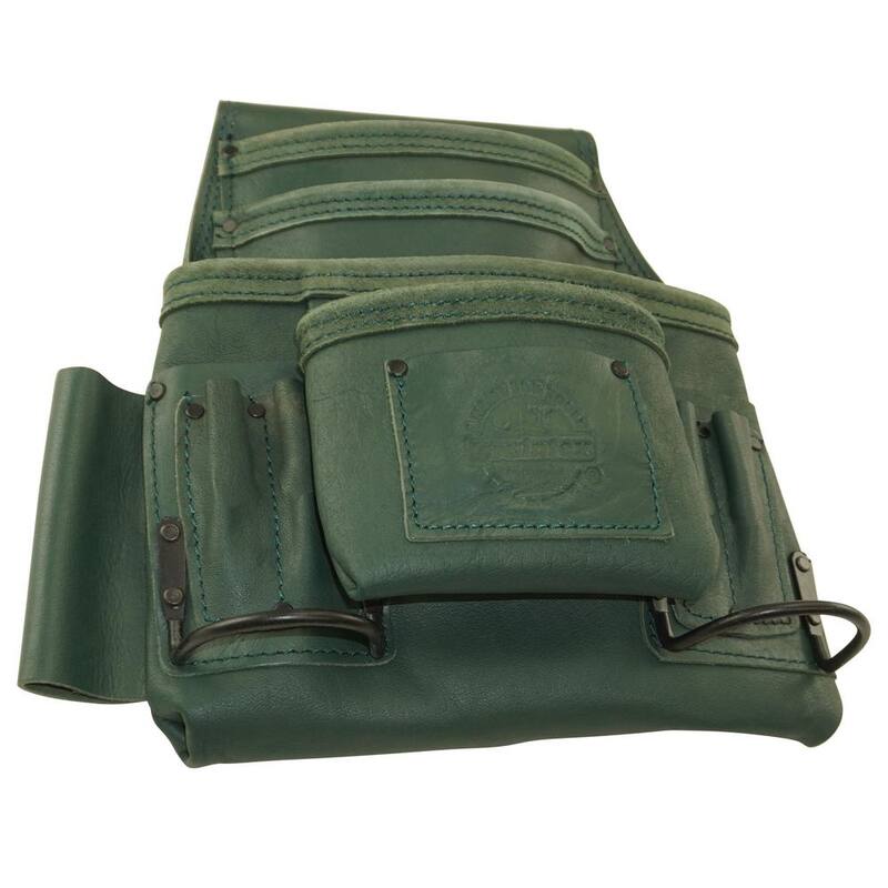 Graintex 10-Pocket Leather Top Grain Nail and Tool Pouch - ST2095