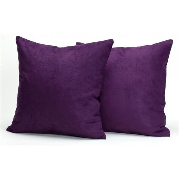 Palacedesigns Microsuede Deco Pillow - Purple Grape  18x18 Feather and Down Filled Pillows - PA29260