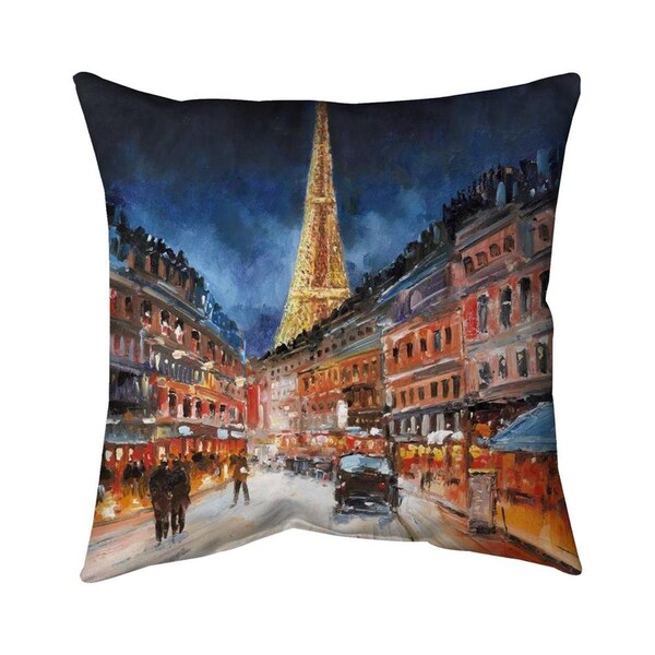 Fondo 26 x 26 in. Illuminated Paris-Double Sided Print Indoor Pillow - FO3326530