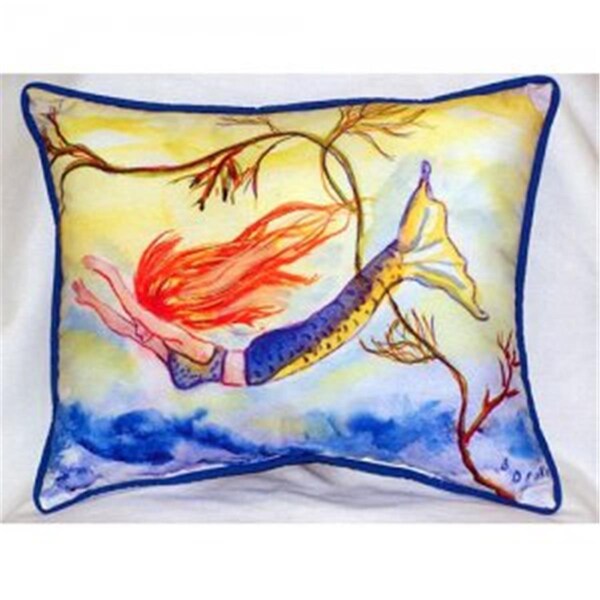 Betsy Drake Diving Mermaid Throw Pillow- 20 x 24 in. - ZP373A