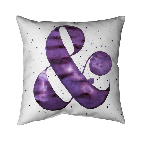 Begin Home Decor 20 x 20 in. Ampersand Purple-Double Sided Print Indoor Pillow - 5541-2020-TY19