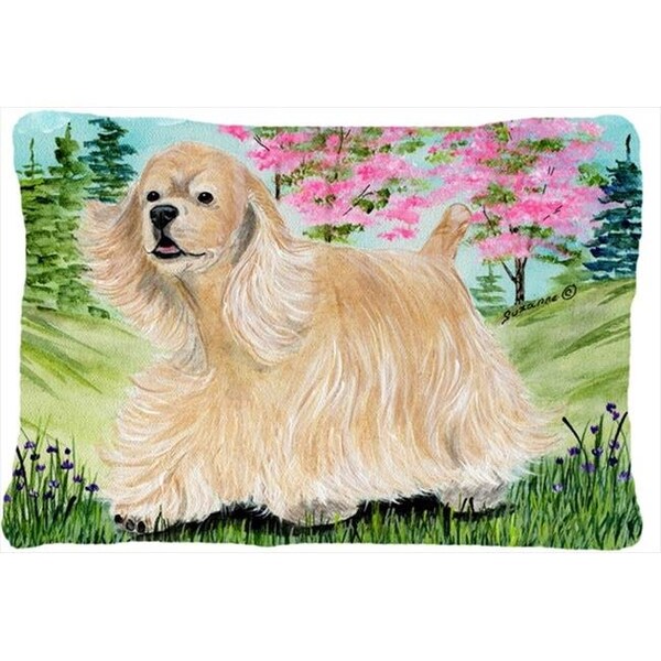 Carolines Treasures Carolines Treasures SS8189PW1216 12 x 16 in. Cocker Spaniel Decorative Indoor & Outdoor Fabric Pillow - SS8189PW1216