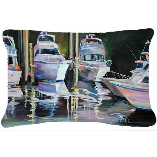 Carolines Treasures Deep Sea Fishing Boats Canvas Fabric Decorative Pillow - CA75882