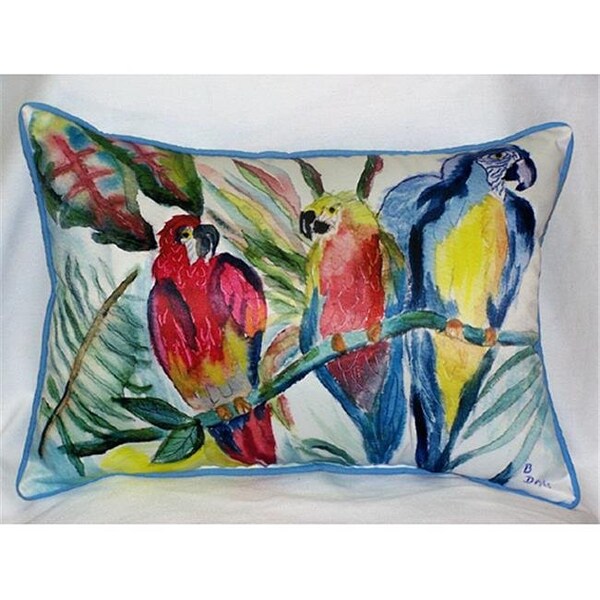 Betsy Drake Betsy Drake HJ217 Parrot Family Art Only Pillow 15"x22" - HJ217