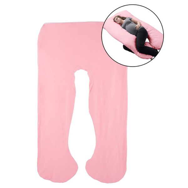 Daphnes Dinnette Full Body Pillow Cover-U-Shaped Soft Cotton Replacement Pillowcase - Pink - DA3242208