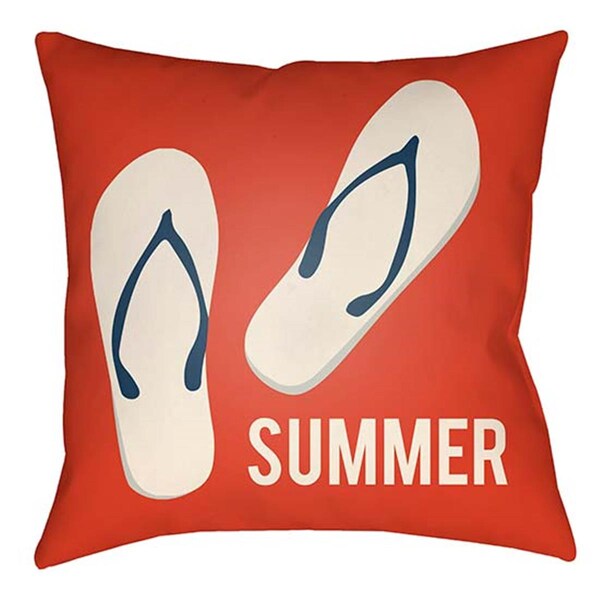 Artistic Weavers Litchfield Square Pillow, Red - 18 x 18 in. - LTCH1444-1818