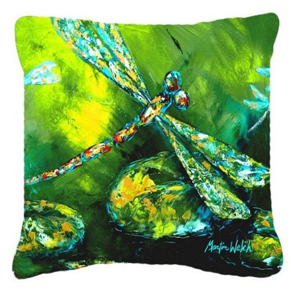 Carolines Treasures Carolines Treasures MW1128PW1818 Insect - Dragonfly Summer Flies Canvas Fabric Decorative Pillow - MW1128PW1818