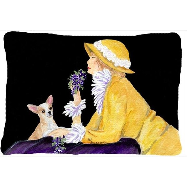 Carolines Treasures Carolines Treasures SS8632PW1216 12 x 16 in. Chihuahua Decorative Indoor & Outdoor Fabric Pillow - SS8632PW1216