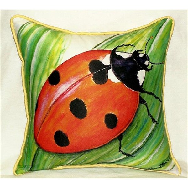 Betsy Drake Betsy Drake HJ457 Ladybug Art Only Pillow 18"x18" - HJ457