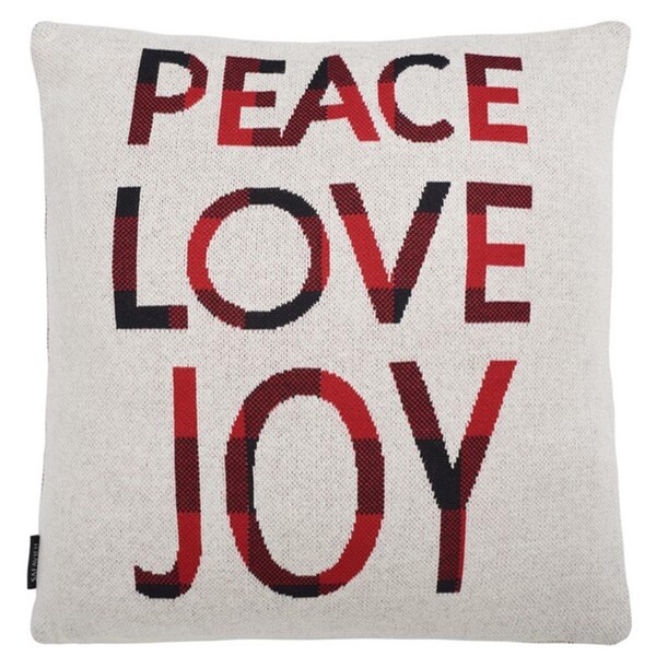Safavieh Good Tidings Pillow, Red & Beige - HOL3015A-1818