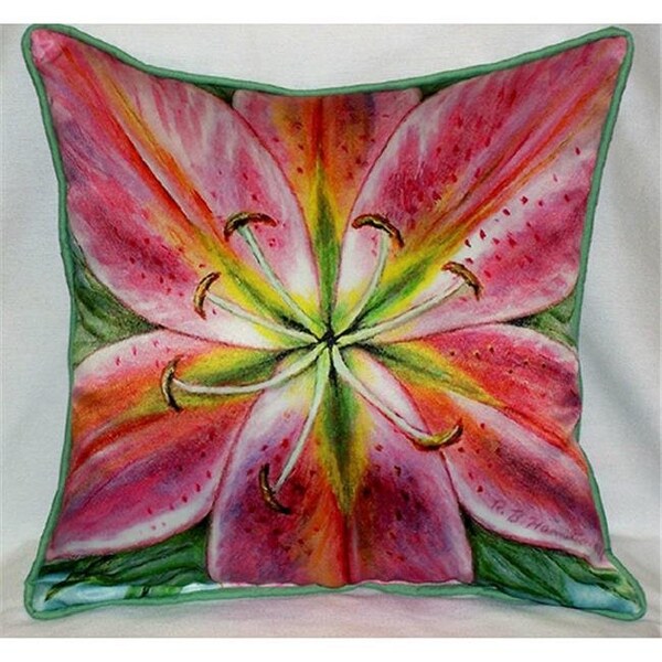 Betsy Drake Betsy Drake HJ701 Pink Lily Art Only Pillow 18"x18" - HJ701