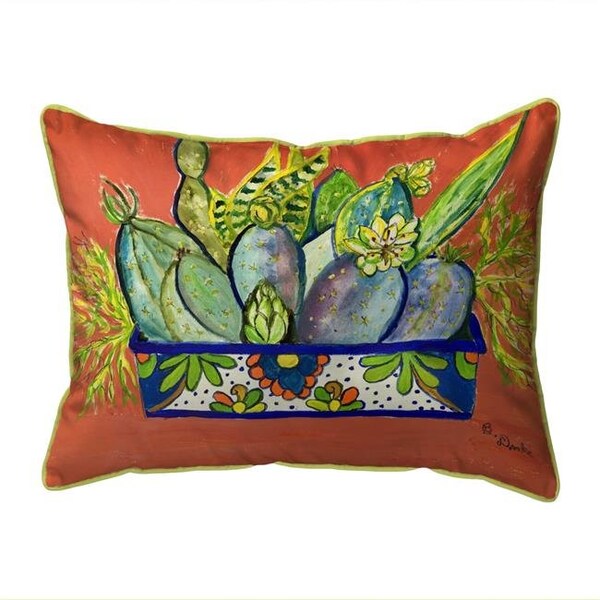 Betsy Drake Betsy Drake SN1186 11 x 14 in. Cactus in Planter Indoor & Outdoor Pillow; Small - SN1186