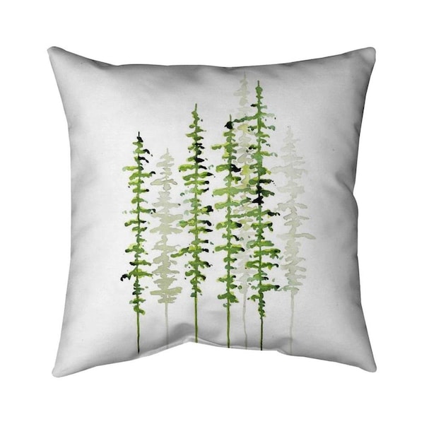 Begin Home Decor 26 x 26 in. Slim Trees-Double Sided Print Indoor Pillow - 5541-2626-LA143
