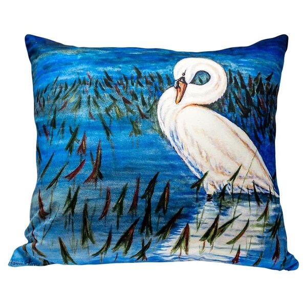 Betsy Drake 18 x 18 in. Mute Swan No Cord Pillow - NC777