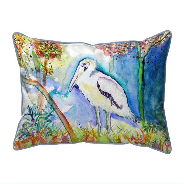 Betsy Drake Betsy Drake HJ710 16 x 20 in. Summer Wood Stork Large Indoor & Outdoor Pillow - HJ710