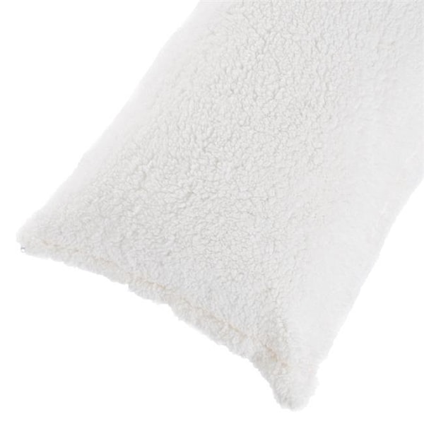 Lavish Home Lavish Home 64-28-W Body Soft Sherpa Pillow Cover with Zipper - White - 64-28-W