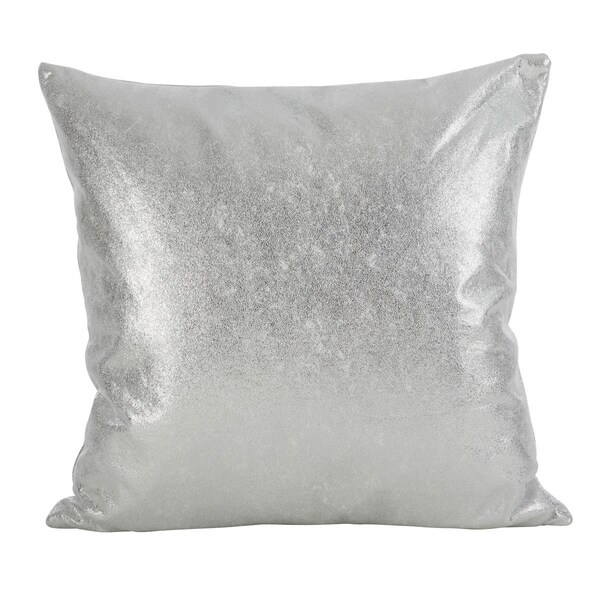 Rlm Distribution SARO  20 in. Square Shimmering Metallic Design Down Filled Throw Pillow  Silver - HO2657583